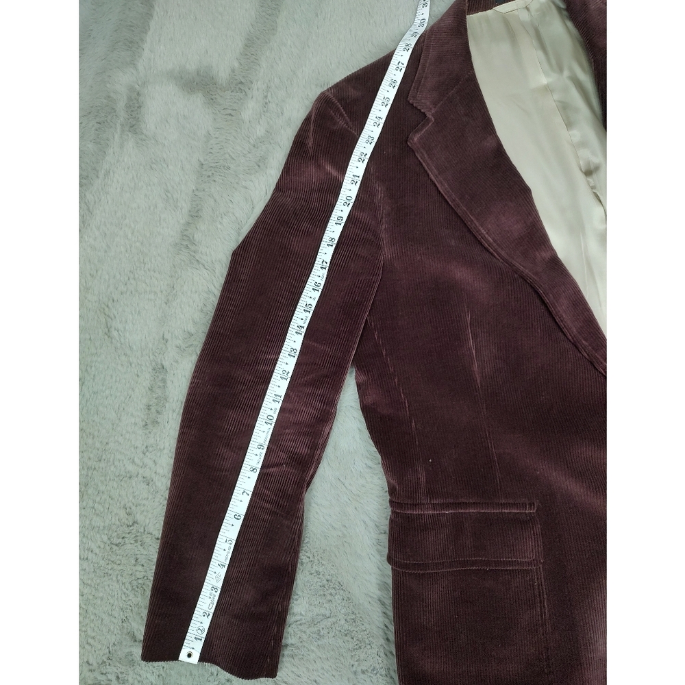 Vintage Polo Ralph Lauren Polo University Brown Corduroy Blazer Jacket 44R - Picture 9 of 9